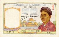 Gallery image for French Indo-China p54d: 1 Piastre